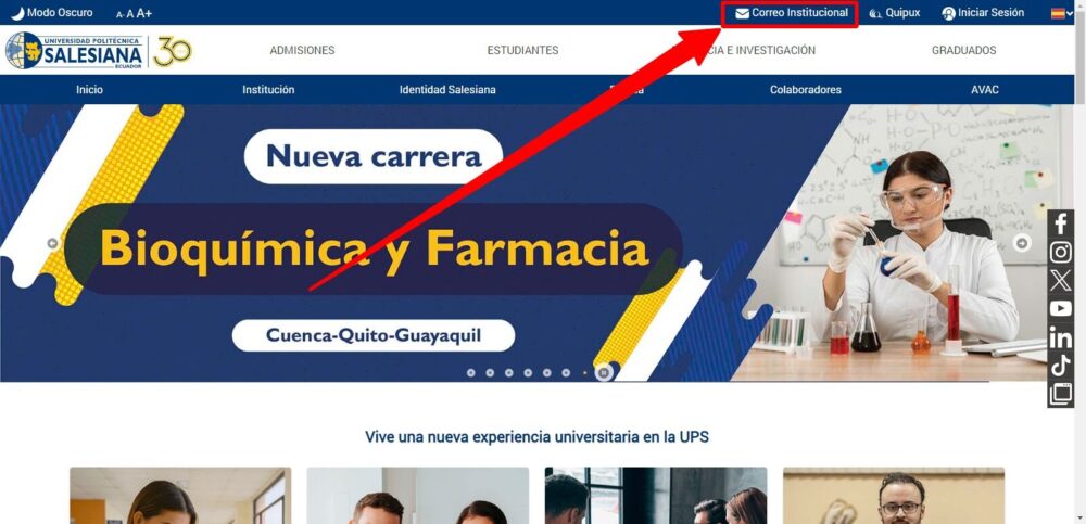 Cómo Ingresar al Correo Institucional de la UPS 15 UPS