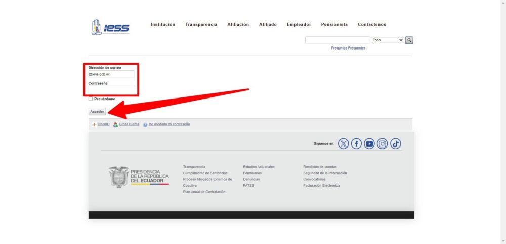 C贸mo Ingresar al Correo Institucional del IESS 4 IESS